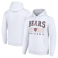 Chicago Bears Starter Unisex Throwback Logo Pullover Hoodie White