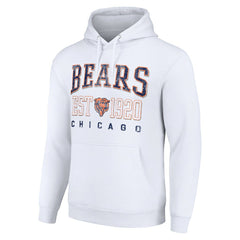 Chicago Bears Starter Unisex Throwback Logo Pullover Hoodie White