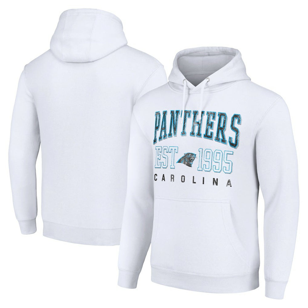 Carolina Panthers Starter Unisex Throwback Logo Pullover Hoodie White