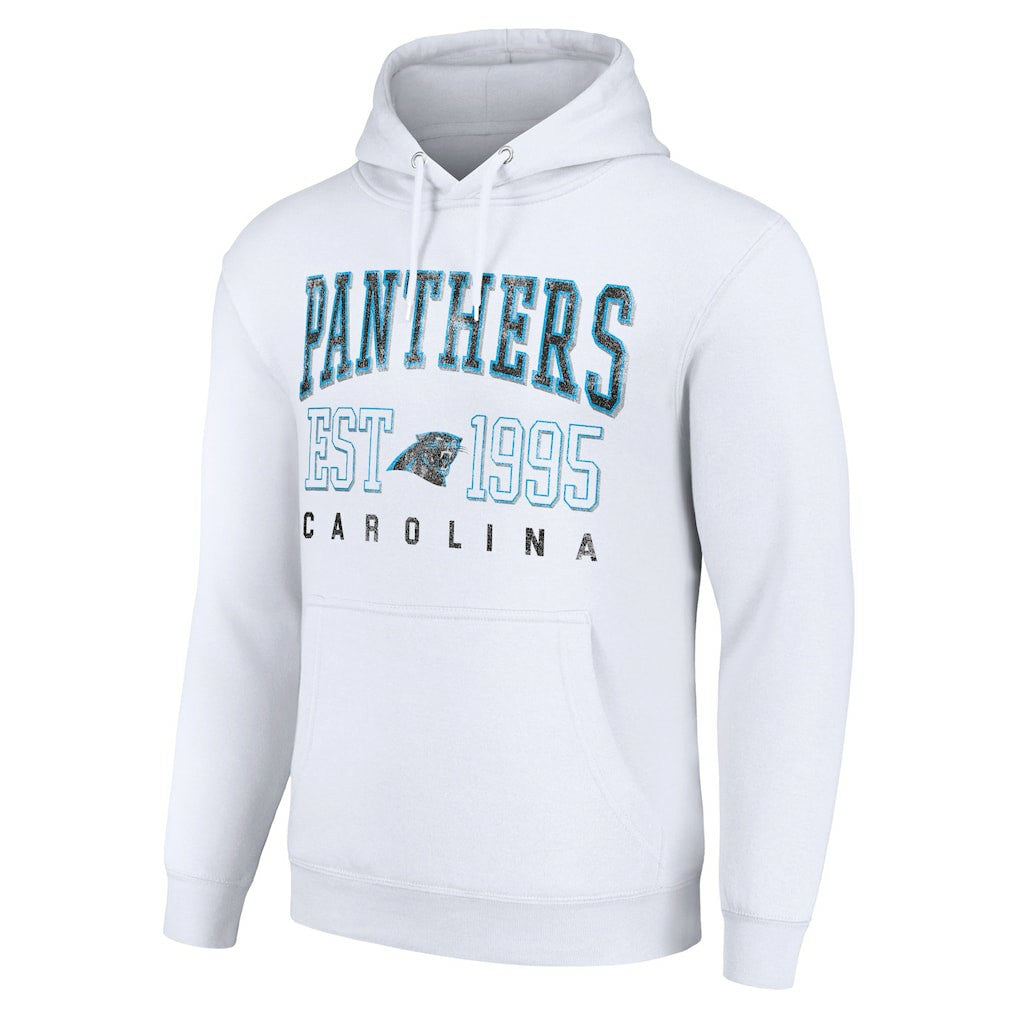 Carolina Panthers Starter Unisex Throwback Logo Pullover Hoodie White