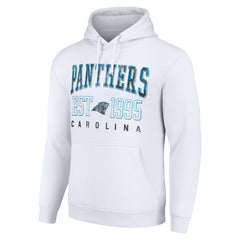 Carolina Panthers Starter Unisex Throwback Logo Pullover Hoodie White