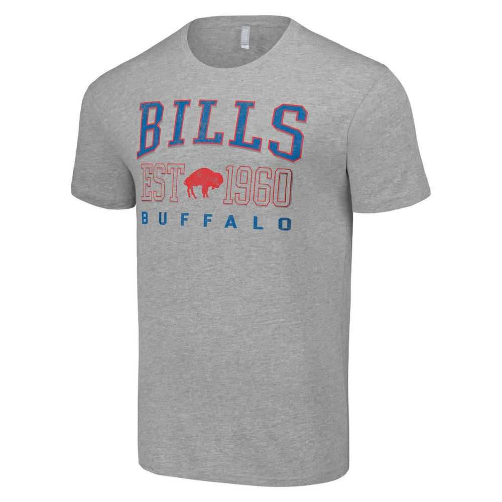 Buffalo Bills Starter Throwback Logo T-Shirt Heather Gray