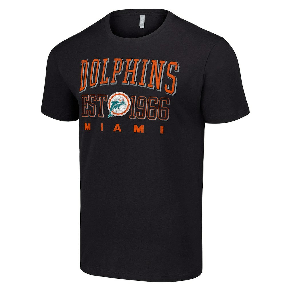 Miami Dolphins Starter Throwback Logo T-Shirt Black