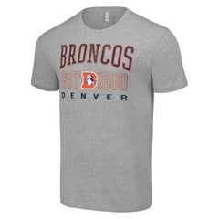 Denver Broncos Starter Throwback Logo T-Shirt Heather Gray