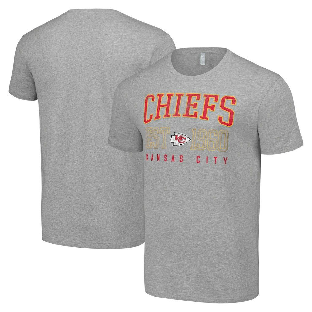 Kansas City Chiefs Starter Throwback Logo T-Shirt Heather Gray