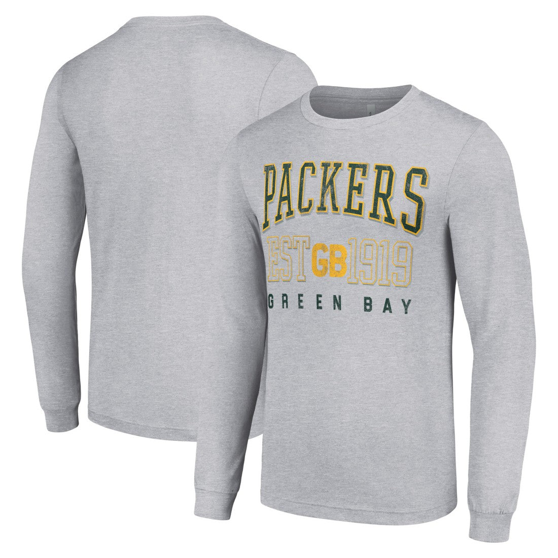 Green Bay Packers Starter Throwback Logo Long Sleeve T-Shirt Heather Gray