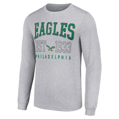 Philadelphia Eagles Starter Throwback Logo Long Sleeve T-Shirt Heather Gray