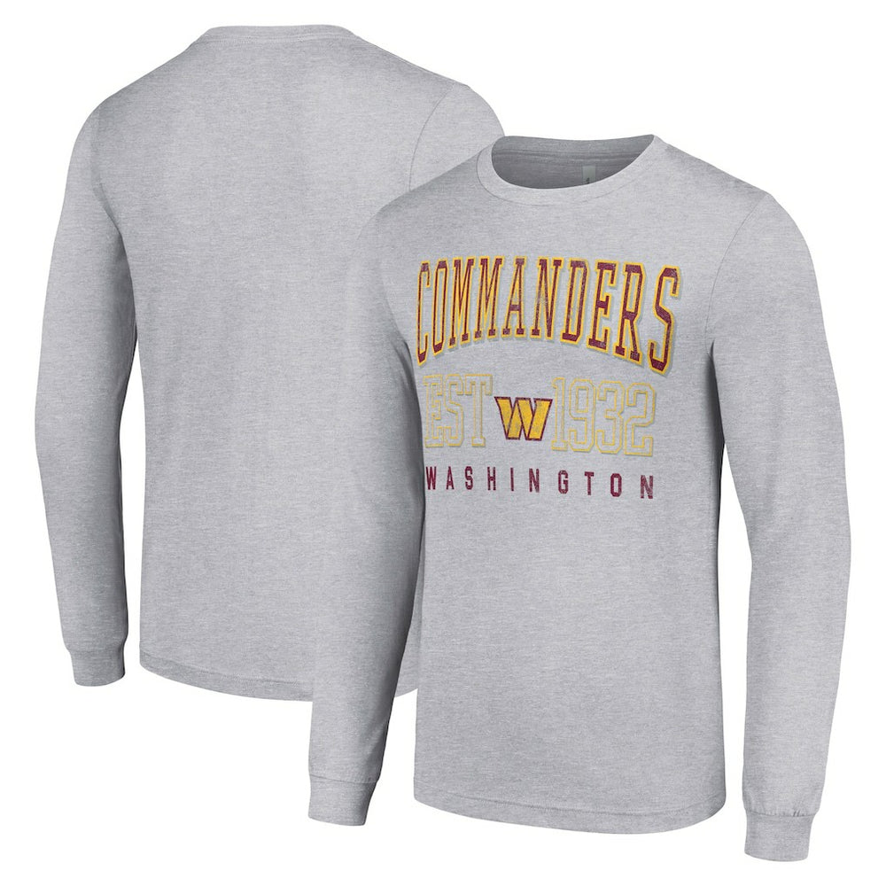 Washington Commanders Starter Throwback Logo Long Sleeve T-Shirt Heather Gray