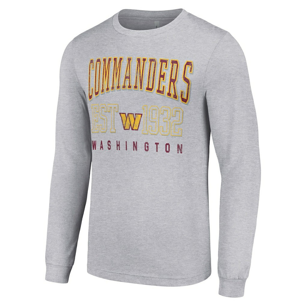 Washington Commanders Starter Throwback Logo Long Sleeve T-Shirt Heather Gray