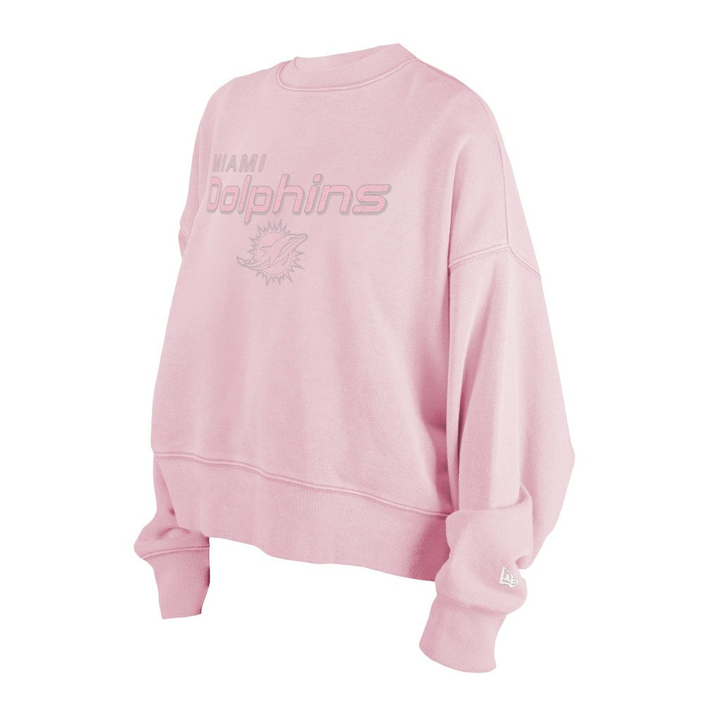 Miami Dolphins New Era Women's Cozy Pullover Sweatshirt Pink