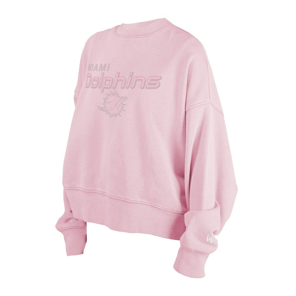 Miami Dolphins New Era Women's Cozy Pullover Sweatshirt Pink