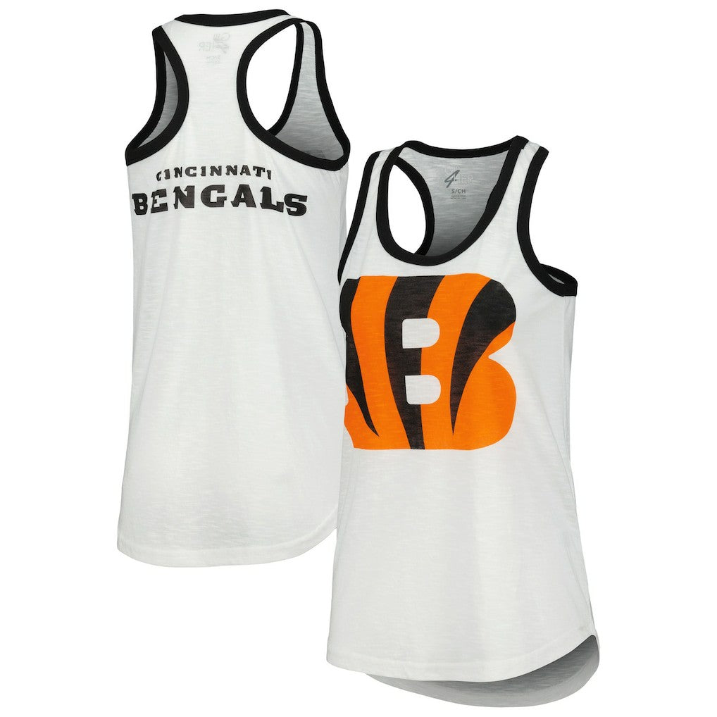 Cincinnati Bengals G-III 4Her by Carl Banks Women's Tater Racerback Tank Top White