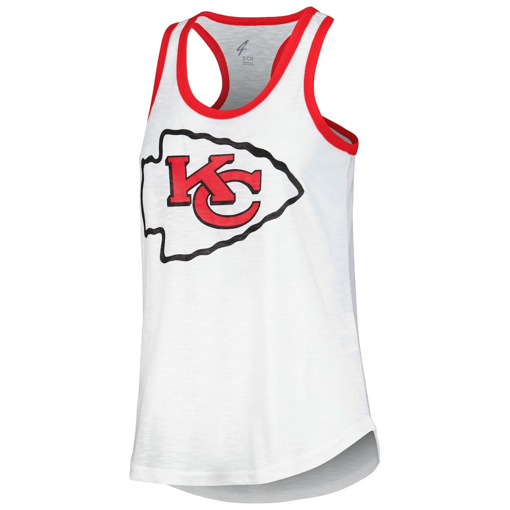 Kansas City Chiefs G-III 4Her by Carl Banks Women's Tater Racerback Tank Top White