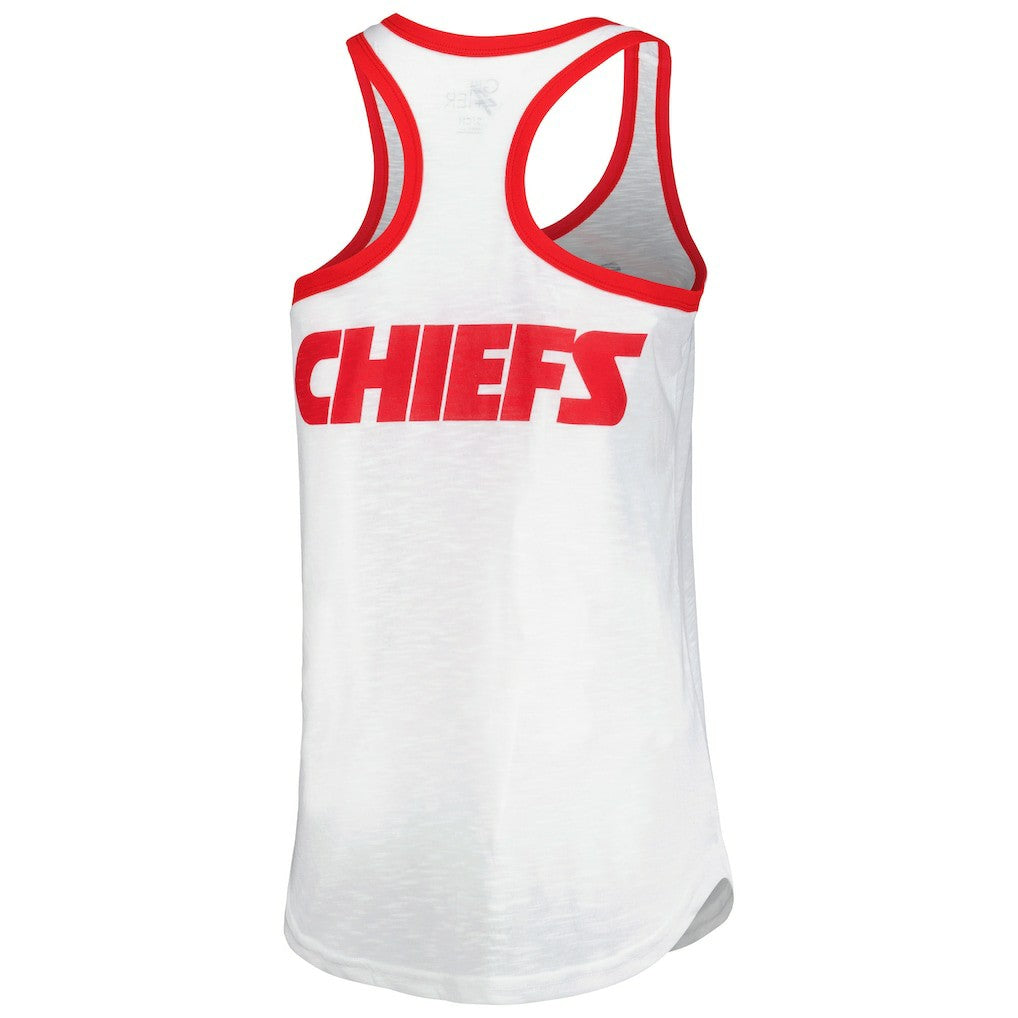 Kansas City Chiefs G-III 4Her by Carl Banks Women's Tater Racerback Tank Top White