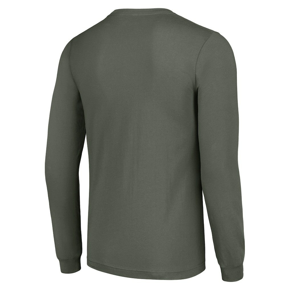 Green Bay Packers Starter Half Helmet Logo Long Sleeve T-Shirt Green