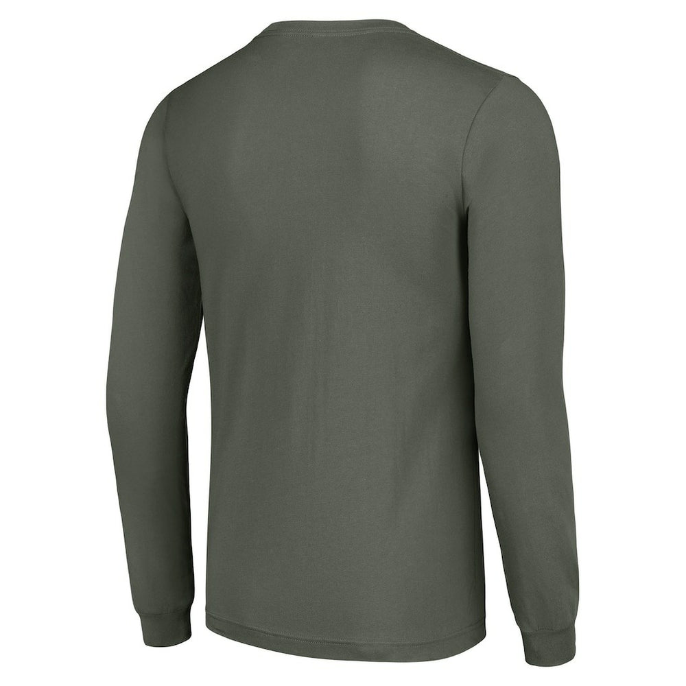 Green Bay Packers Starter Half Helmet Logo Long Sleeve T-Shirt Green