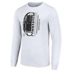 Washington Commanders Starter Half Helmet Logo Long Sleeve T-Shirt White