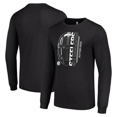 Pittsburgh Steelers Starter Half Helmet Logo Long Sleeve T-Shirt Black