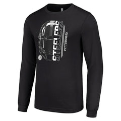 Pittsburgh Steelers Starter Half Helmet Logo Long Sleeve T-Shirt Black
