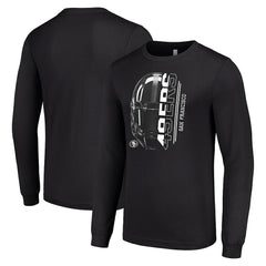San Francisco 49ers Starter Half Helmet Logo Long Sleeve T-Shirt Black