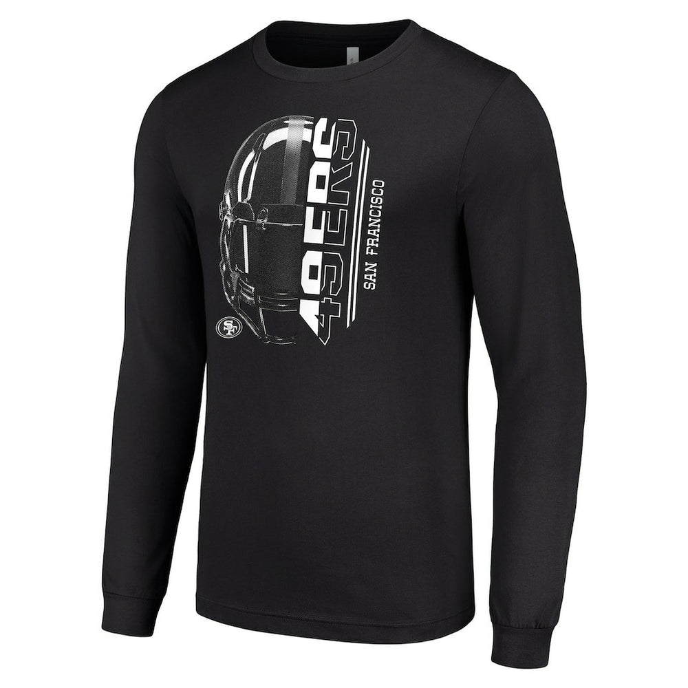 San Francisco 49ers Starter Half Helmet Logo Long Sleeve T-Shirt Black