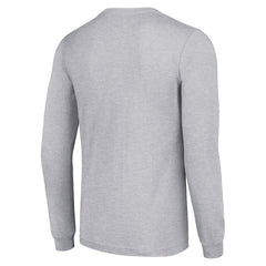 Pittsburgh Steelers Starter Half Helmet Logo Long Sleeve Heathered T-Shirt Heather Gray