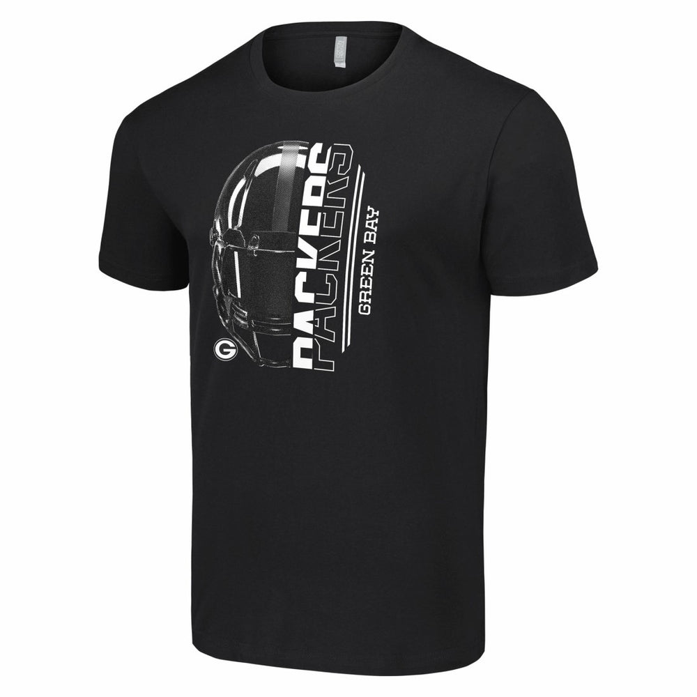 Green Bay Packers Starter Half Helmet Logo T-Shirt Black