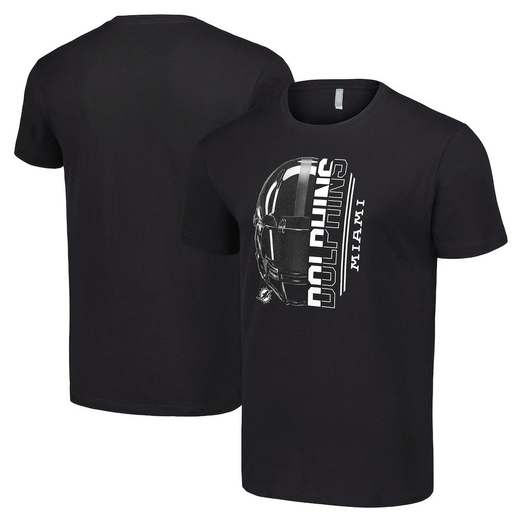 Miami Dolphins Starter Half Helmet Logo T-Shirt Black