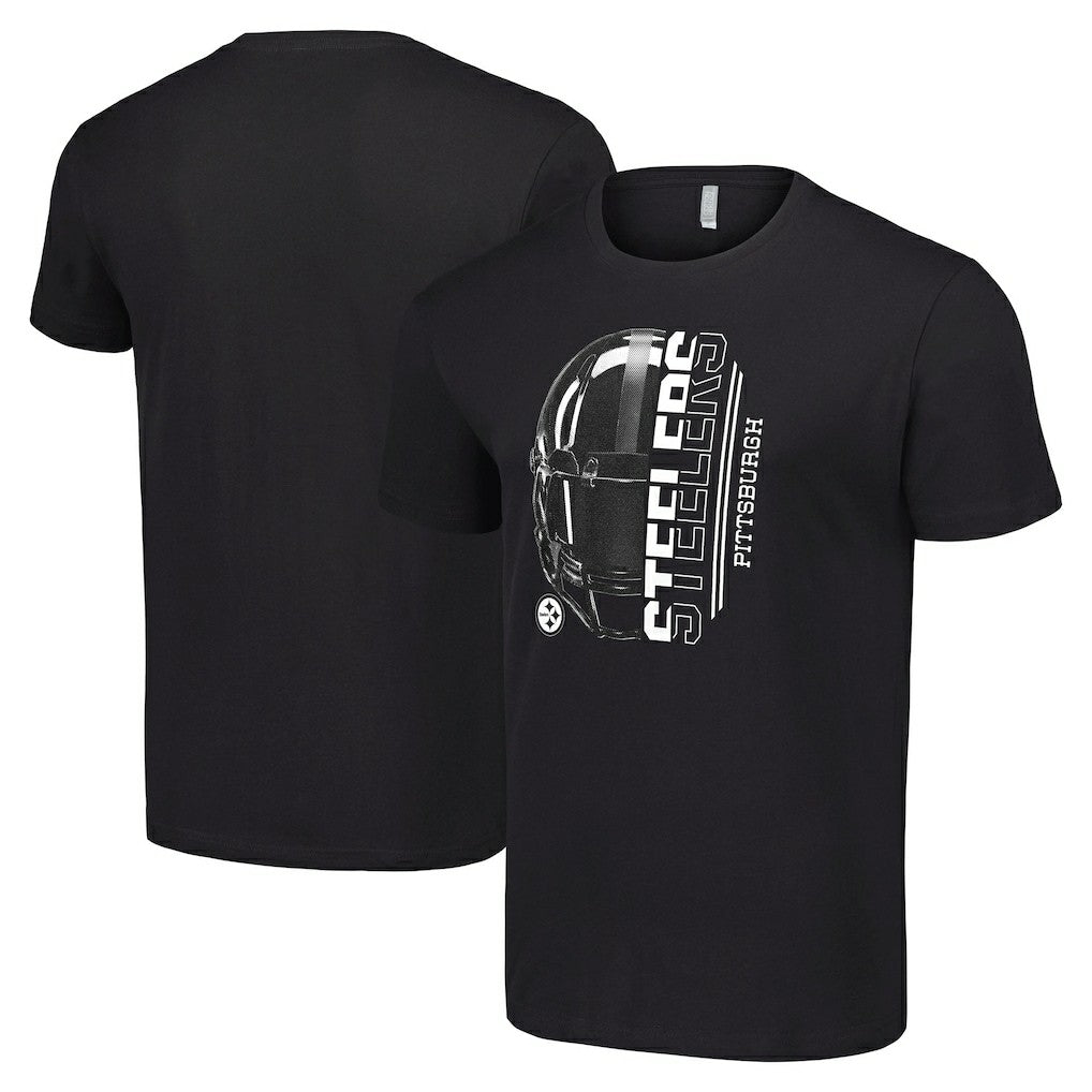 Pittsburgh Steelers Starter Half Helmet Logo T-Shirt Black