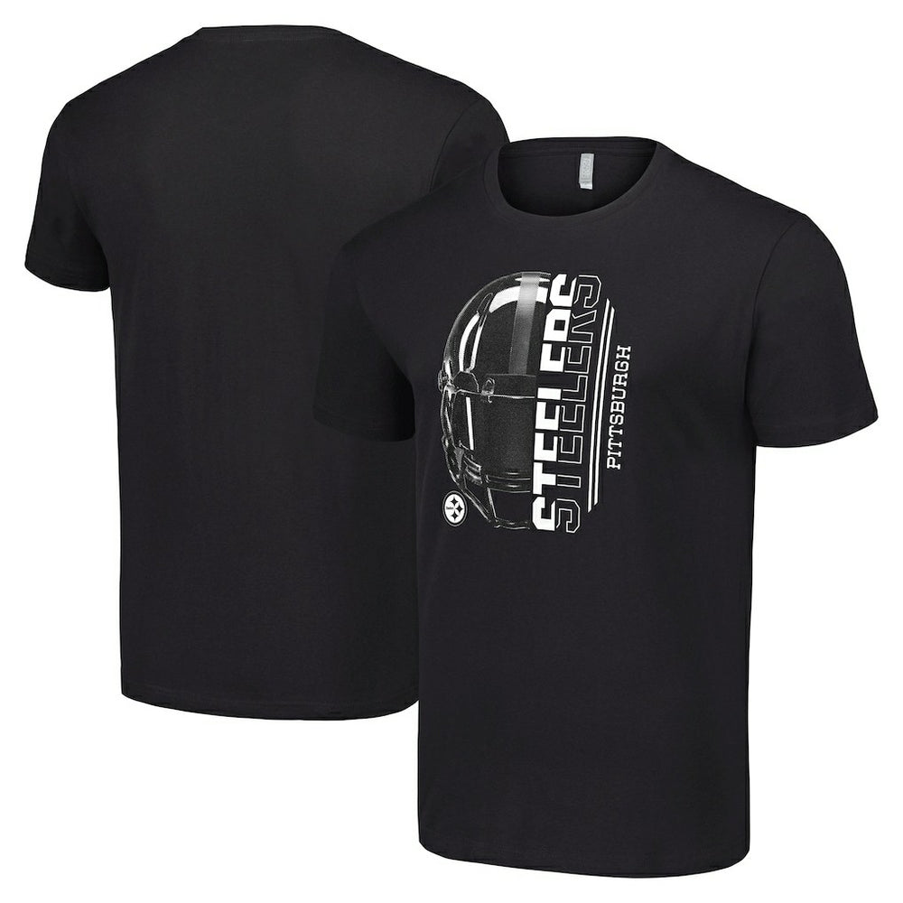 Pittsburgh Steelers Starter Half Helmet Logo T-Shirt Black