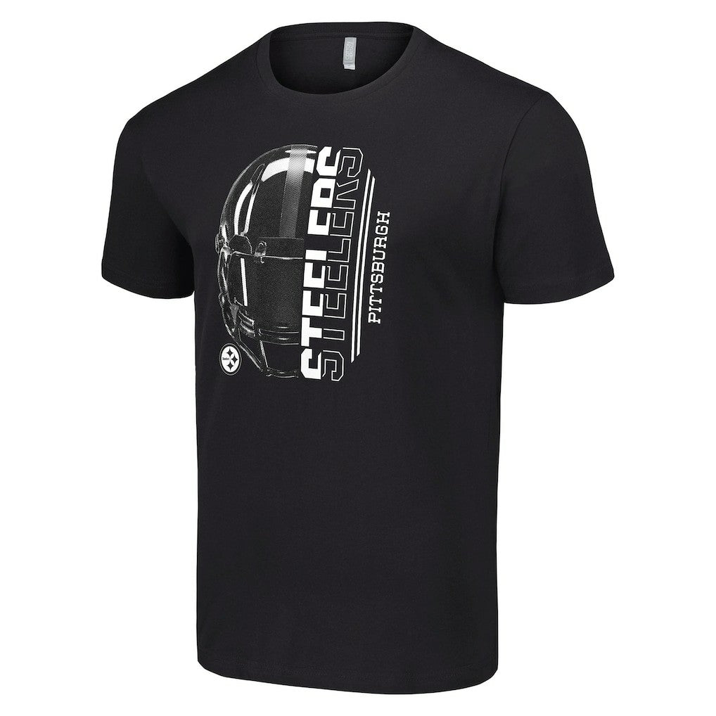Pittsburgh Steelers Starter Half Helmet Logo T-Shirt Black
