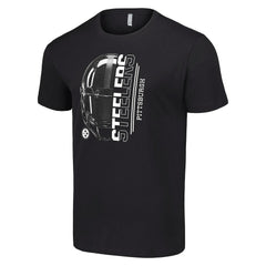 Pittsburgh Steelers Starter Half Helmet Logo T-Shirt Black