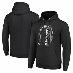 Green Bay Packers Starter Unisex Half Helmet Logo Pullover Hoodie Black
