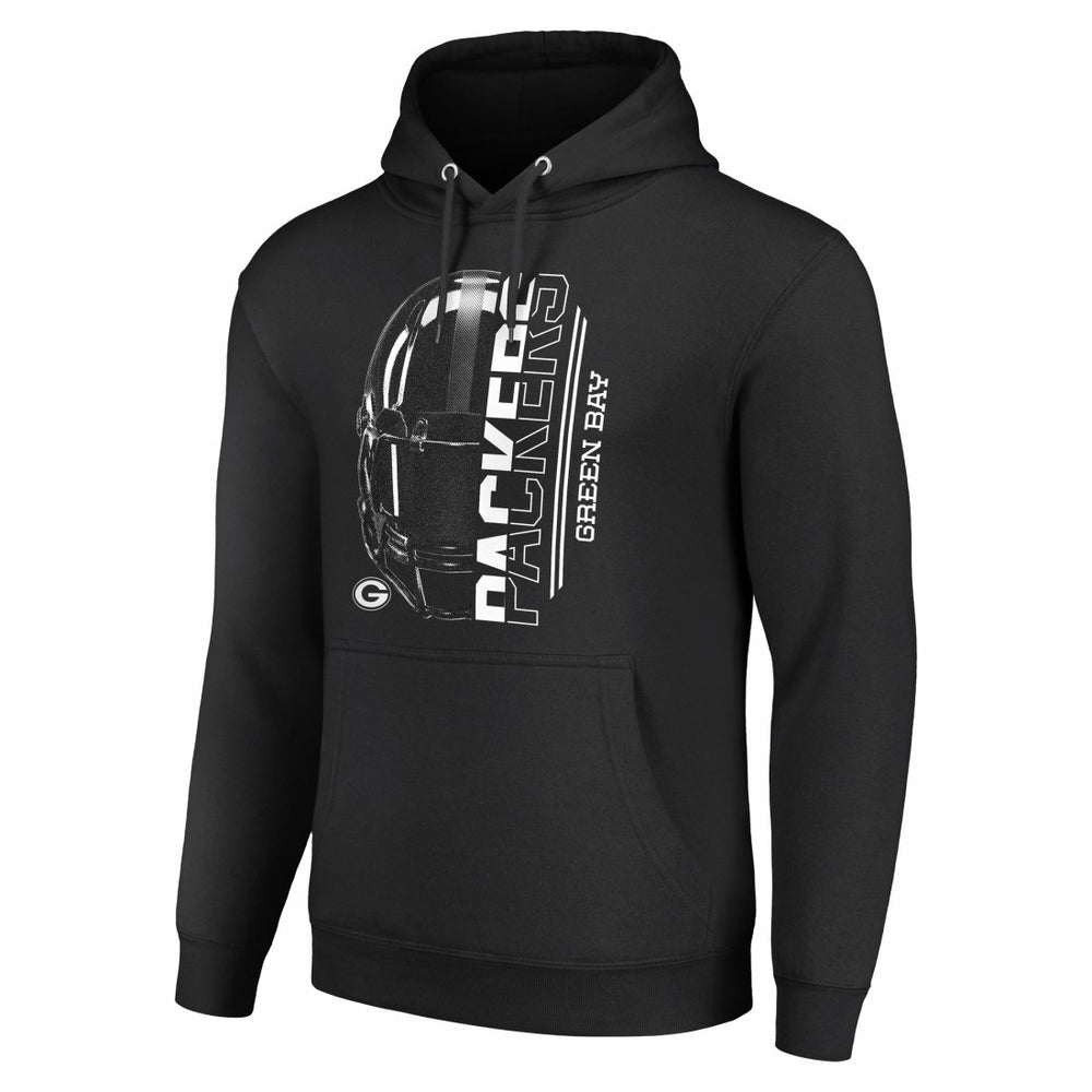 Green Bay Packers Starter Unisex Half Helmet Logo Pullover Hoodie Black