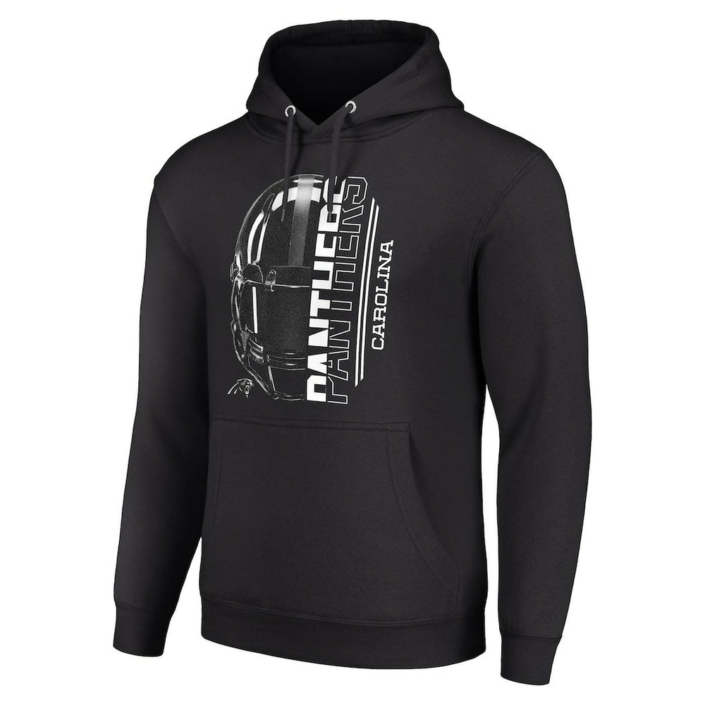 Carolina Panthers Starter Unisex Half Helmet Logo Pullover Hoodie Black