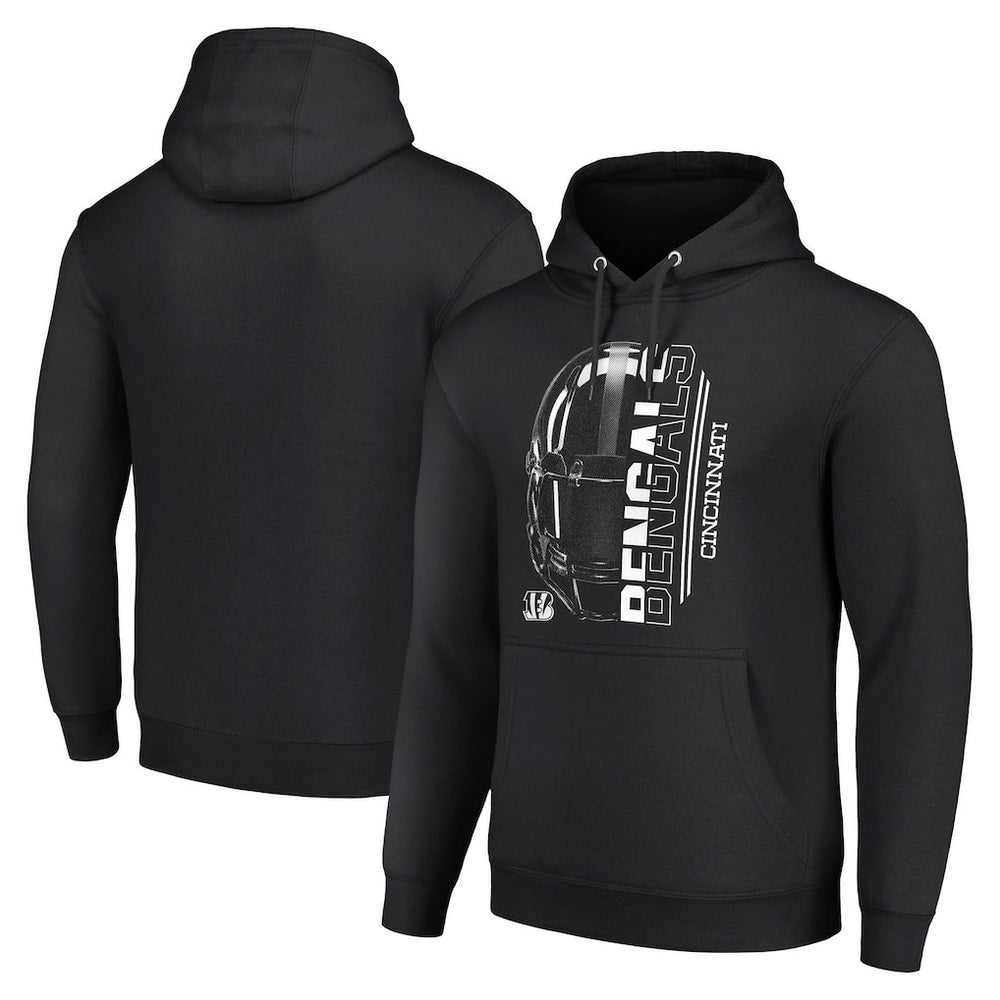 Cincinnati Bengals Starter Unisex Half Helmet Logo Pullover Hoodie Black