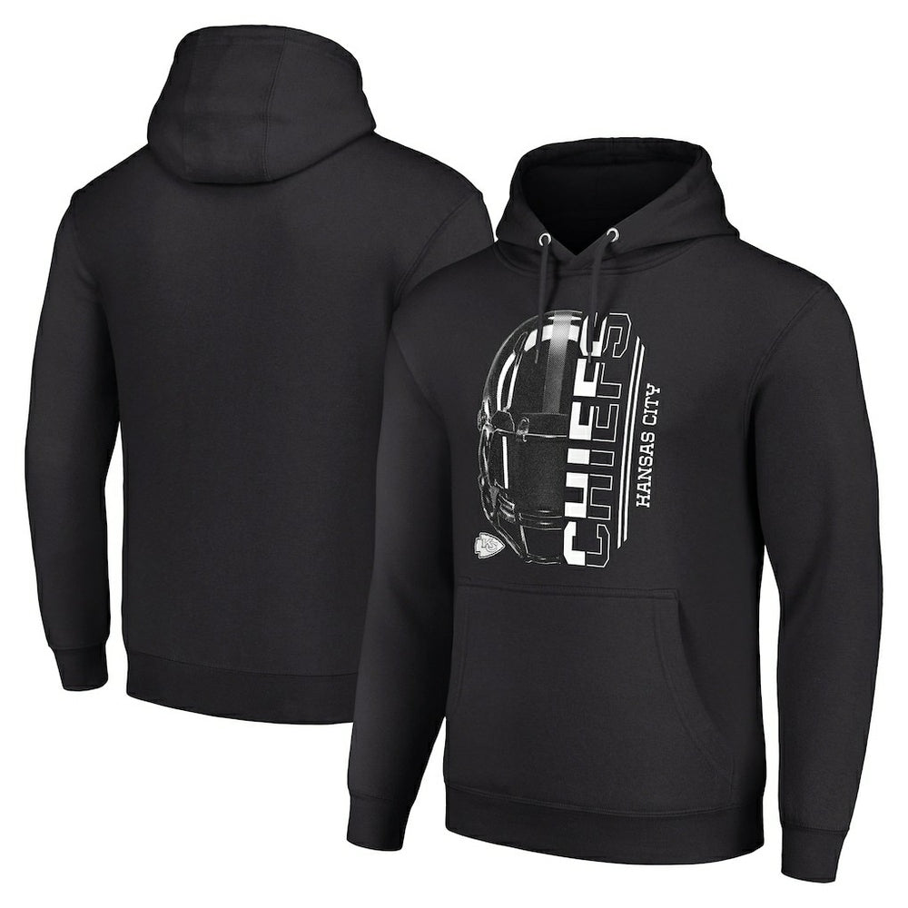 Kansas City Chiefs Starter Unisex Half Helmet Logo Pullover Hoodie Black