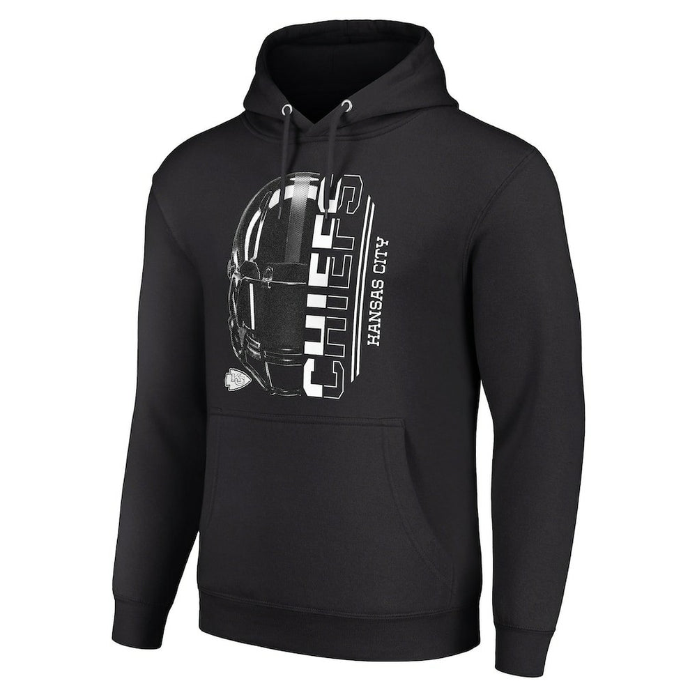 Kansas City Chiefs Starter Unisex Half Helmet Logo Pullover Hoodie Black