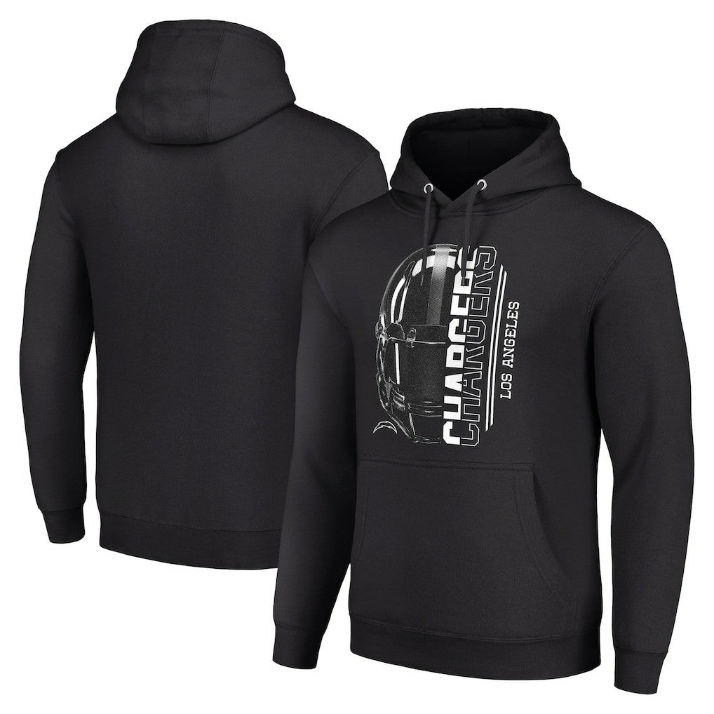 Los Angeles Chargers Starter Unisex Half Helmet Logo Pullover Hoodie Black
