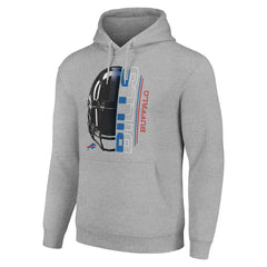 Buffalo Bills Starter Unisex Half Helmet Logo Pullover Hoodie Heather Gray