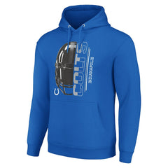 Indianapolis Colts Starter Unisex Half Helmet Logo Pullover Hoodie Royal
