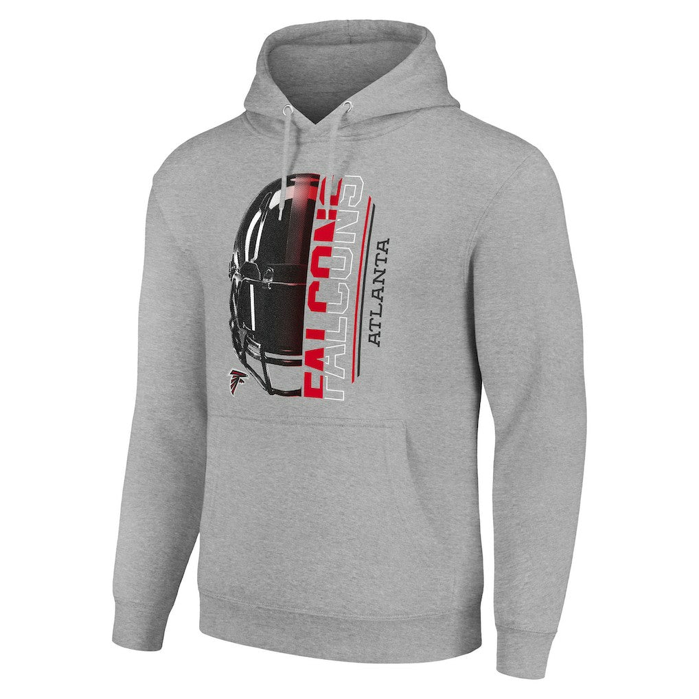 Atlanta Falcons Starter Unisex Half Helmet Logo Pullover Hoodie Heather Gray