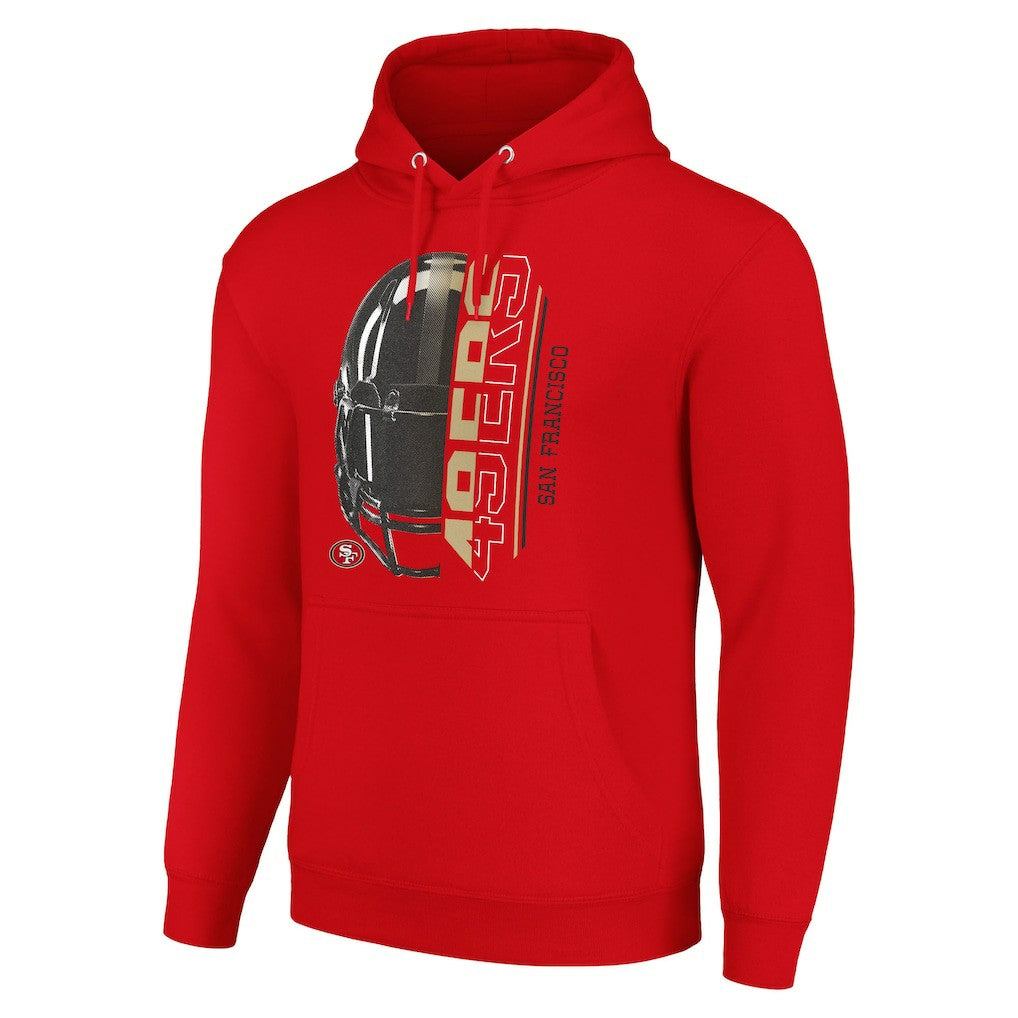 San Francisco 49ers Starter Unisex Half Helmet Logo Pullover Hoodie Scarlet