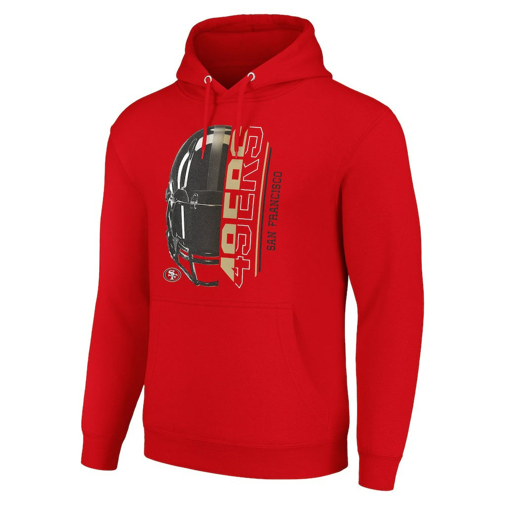 San Francisco 49ers Starter Unisex Half Helmet Logo Pullover Hoodie Scarlet
