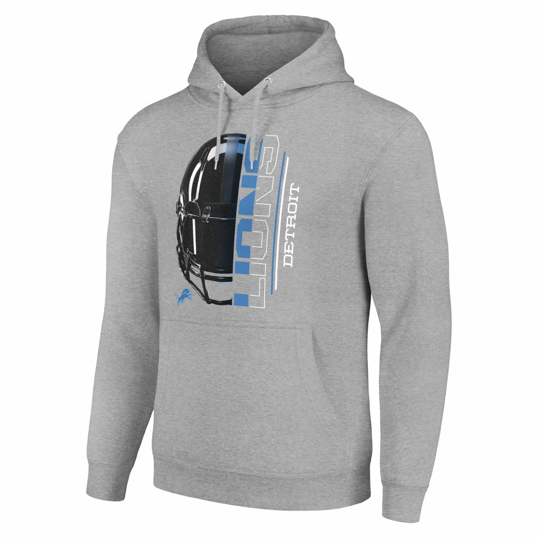 Detroit Lions Starter Unisex Half Helmet Logo Pullover Hoodie Heather Gray