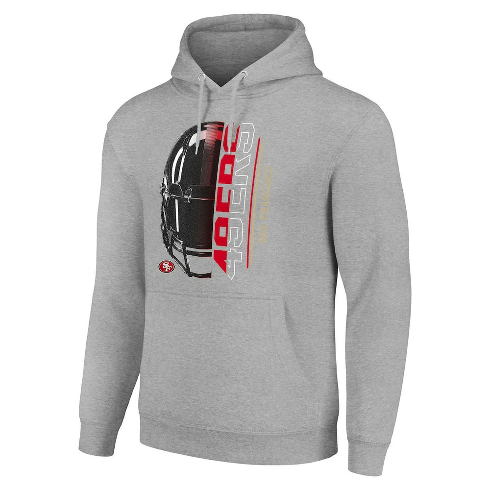 San Francisco 49ers Starter Unisex Half Helmet Logo Pullover Hoodie Heather Gray