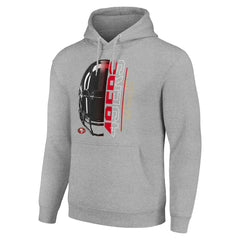 San Francisco 49ers Starter Unisex Half Helmet Logo Pullover Hoodie Heather Gray