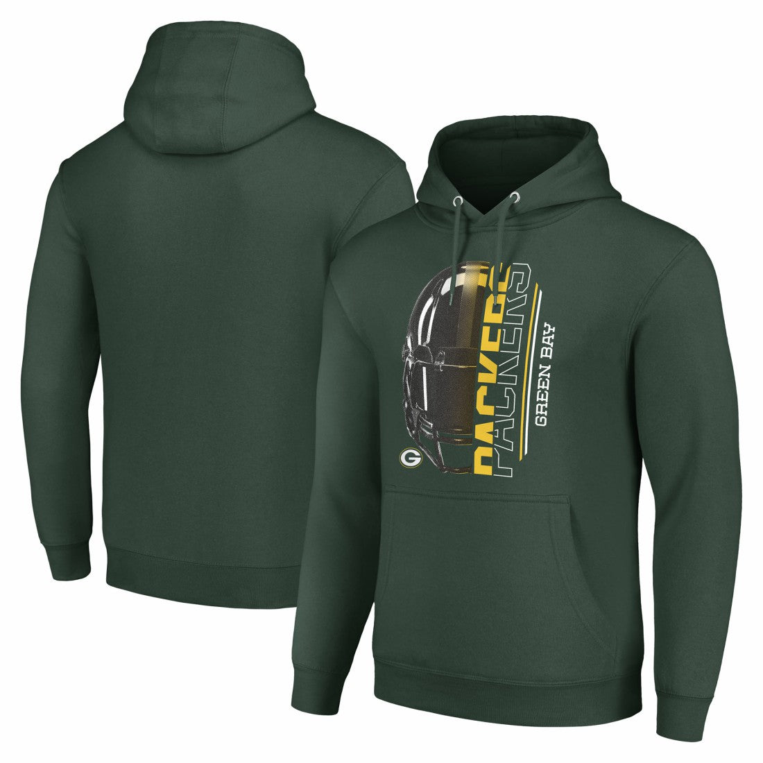 Green Bay Packers Starter Unisex Half Helmet Logo Pullover Hoodie Green