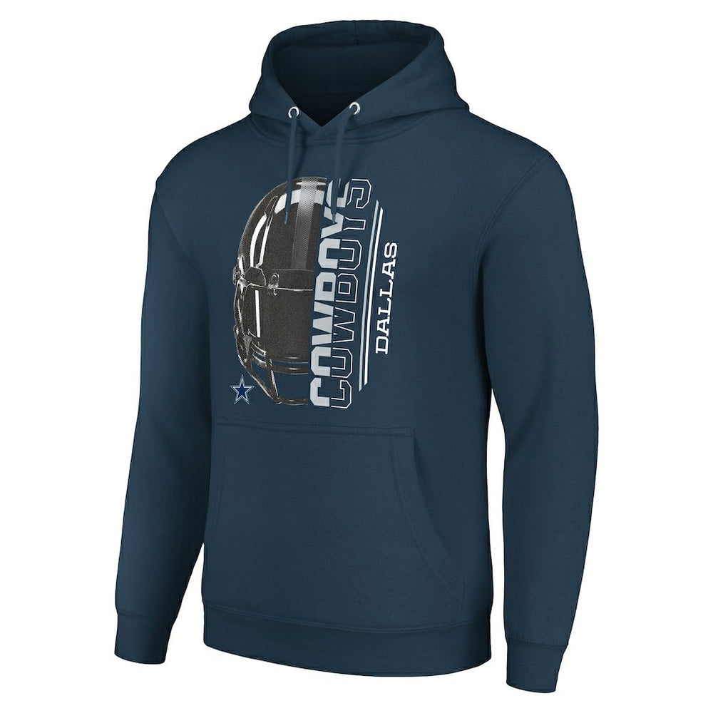Dallas Cowboys Starter Unisex Half Helmet Logo Pullover Hoodie Navy