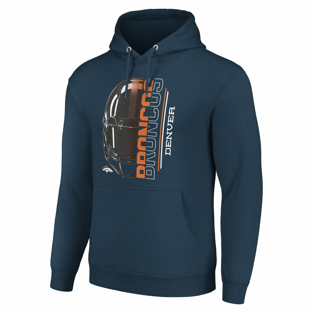 Denver Broncos Starter Unisex Half Helmet Logo Pullover Hoodie Navy